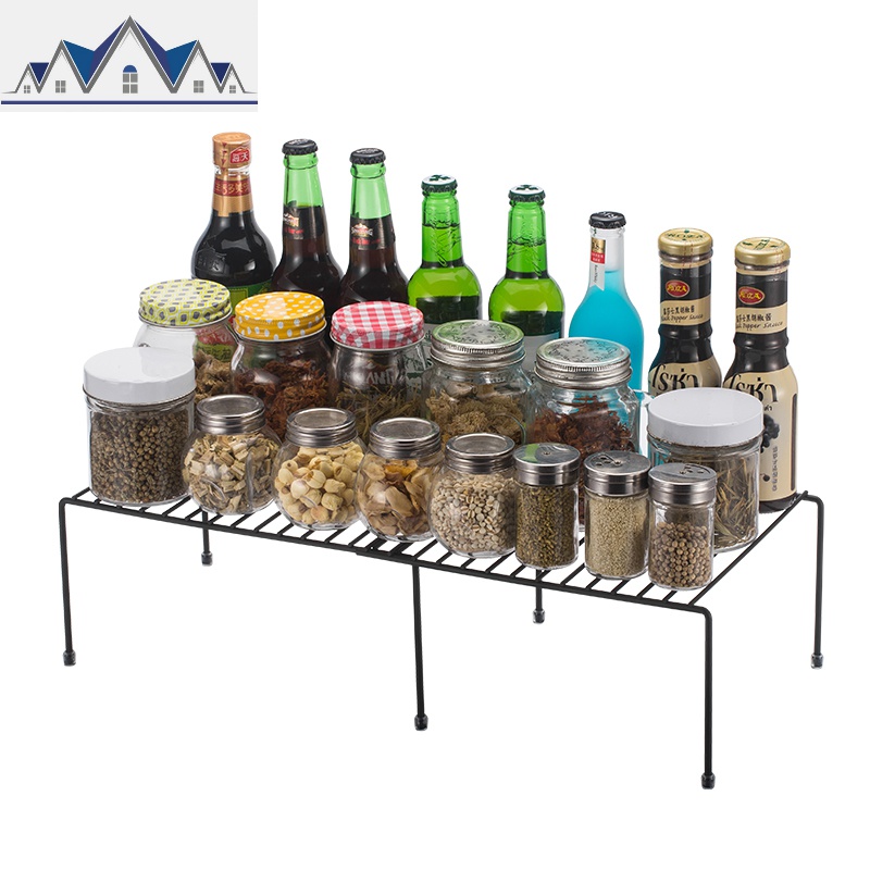 可伸缩置物架厨房落地放碗碟收纳架厨具调味料储物架省空间分层架 三维工匠高清大图