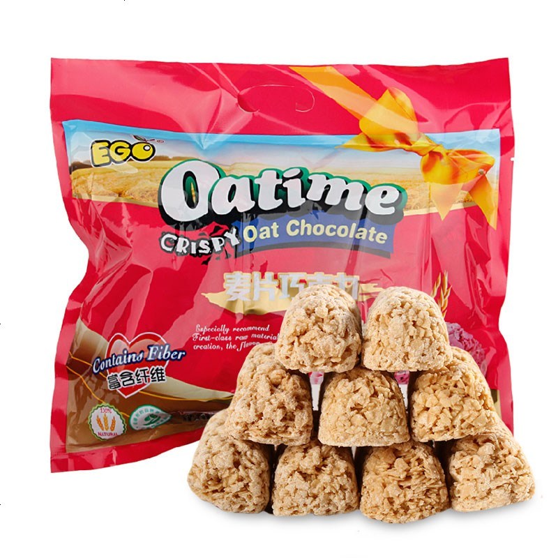 EO麦片燕麦巧力糖饼干休闲食品特产牛奶喜糖果小吃 草莓味]