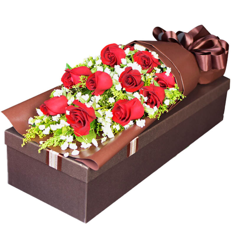 花袭人鲜花同城速递全国11朵红玫瑰鲜花礼盒情人节礼物送女友送老婆
