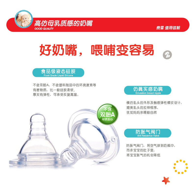 费雪婴儿硅胶宽口径奶嘴(1)