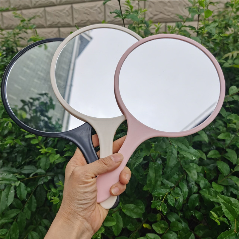 特大号黑大创安娜苏风格蔷薇玫瑰花手柄镜魔镜化妆镜梳妆镜子超大号