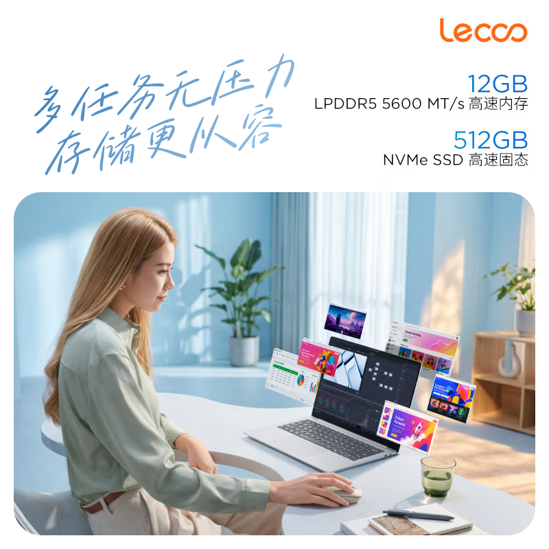 联想(Lenovo)来酷Air14 14英寸超轻笔记本电脑 3代酷睿Core5 315 12G 512G 高色域 约990g超轻机身 办公学习 暮霞紫色高清大图