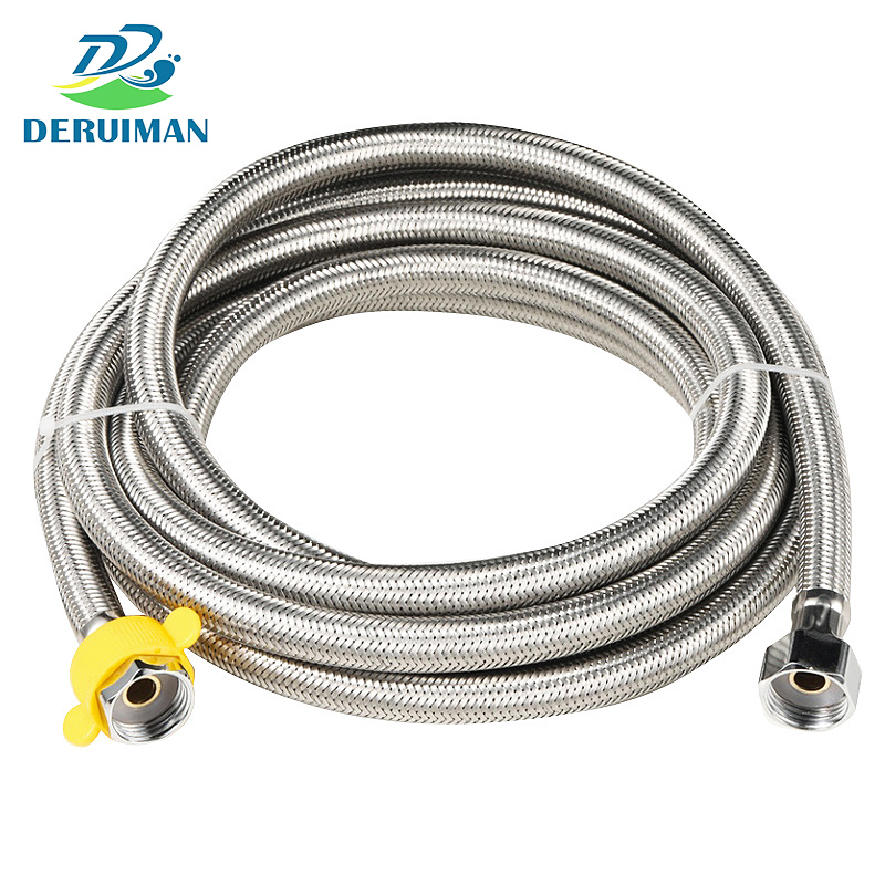 DERUIMAN304不锈钢上水管编织软管水箱龙头软连接管高清大图