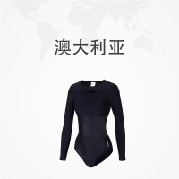 Speedo速比涛连体泳衣新款女装健身训练游泳长袖泳衣泳装