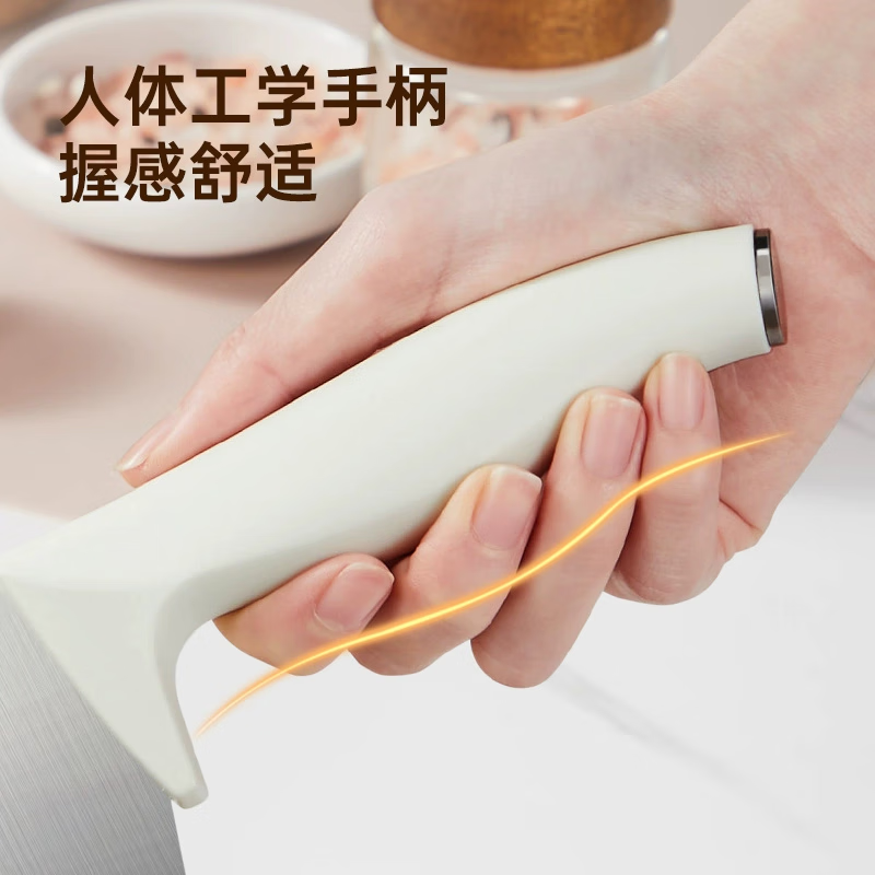 VELOSAN温仑山鹅卵石抗菌刀具套装切片刀厨师刀水果刀剪刀刀座 月光石系列刀具五件套 VE088高清大图