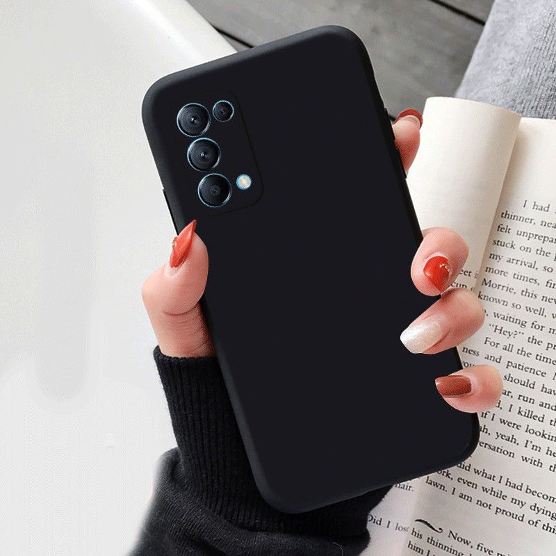 reno5 pro科技机甲防摔保护套男 纯黑色裸壳 oppo reno5