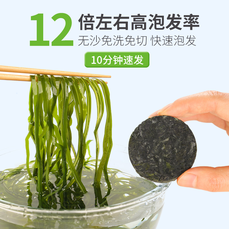 鲜膳朴压缩海带丝16g高泡发凉拌速食菜厚丝免洗烘干新鲜小包装 高泡发压缩海带丝16g*1片装