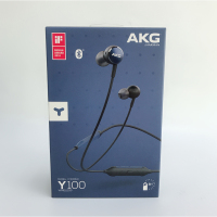 AKG/爱科技 Y100 WIRELESS无线蓝牙颈挂耳机磁吸入耳式耳机 跑步运动型耳机 海军蓝