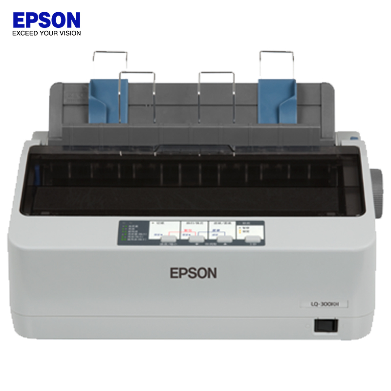爱普生(EPSON) LQ-300KH 80列卷筒针式打印机 195汉字/秒 导纸器/拖纸器进纸 1+3层复写能力