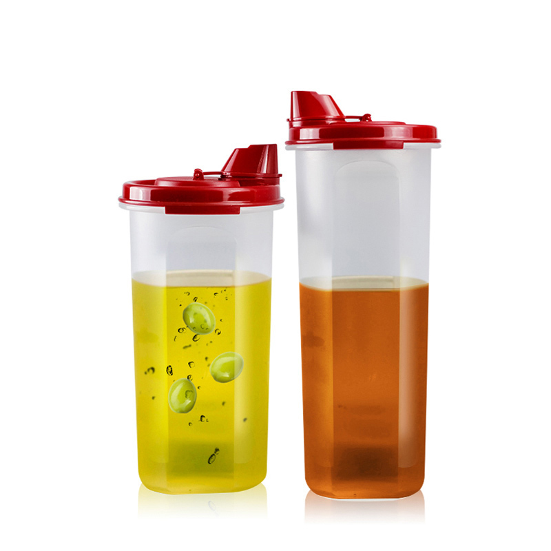 特百惠(Tupperware)油壶2件套装 塑料好油壶 (650ml+890ml) 防漏油瓶回流不滴漏