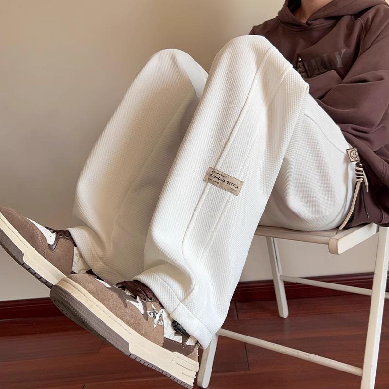 TUCANO啄木鸟男士休闲长裤秋冬季新款直筒运动卫裤宽松长裤子加绒高清大图