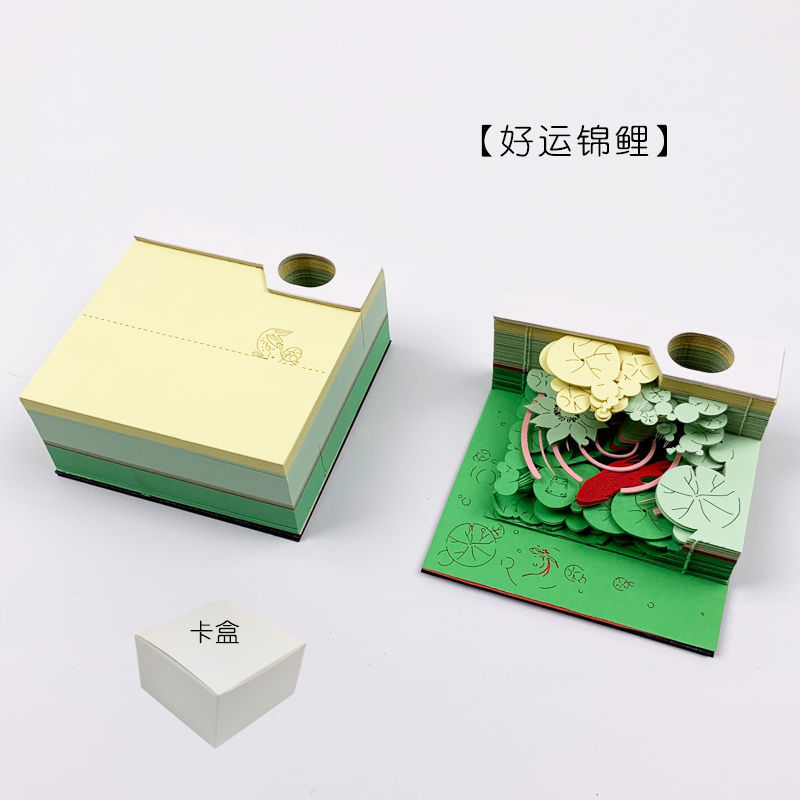 3d立体便签纸本建筑模型手撕清水寺纸雕艺术品创意网红便利贴