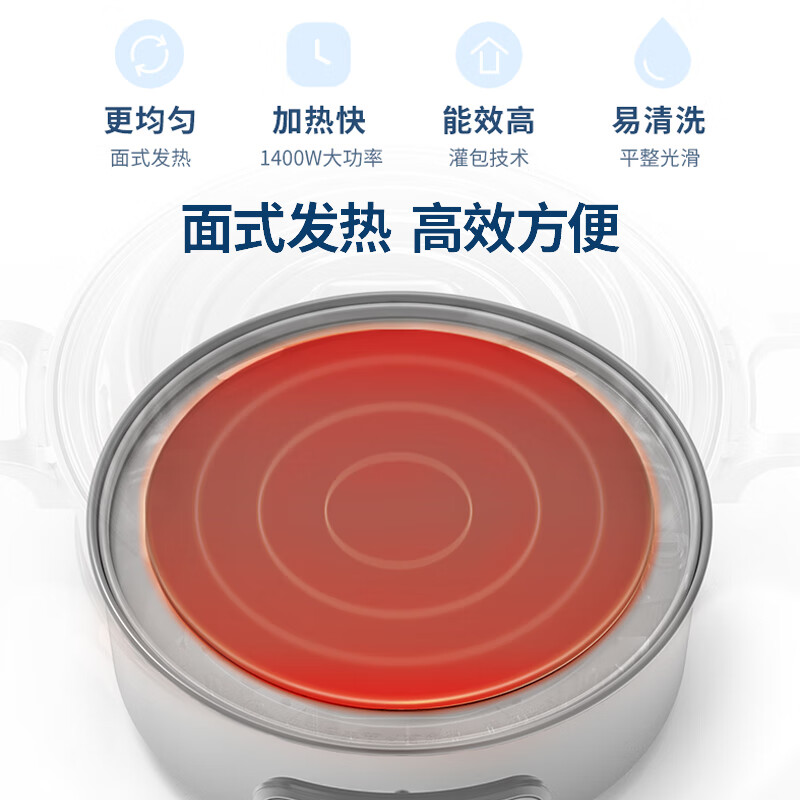 摩飞摩飞轻煮小圆锅配件丸子盘六圆盘牛扒盘鸳鸯锅电热火锅 鸳鸯锅(MR1072)高清大图