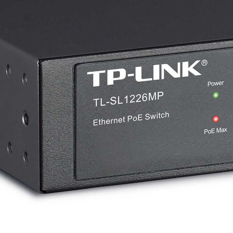 普联(TP-LINK)26口POE交换机24口百兆2口千兆上联企业级网线供电安防监控网络专用交换器 TL-SL1226M