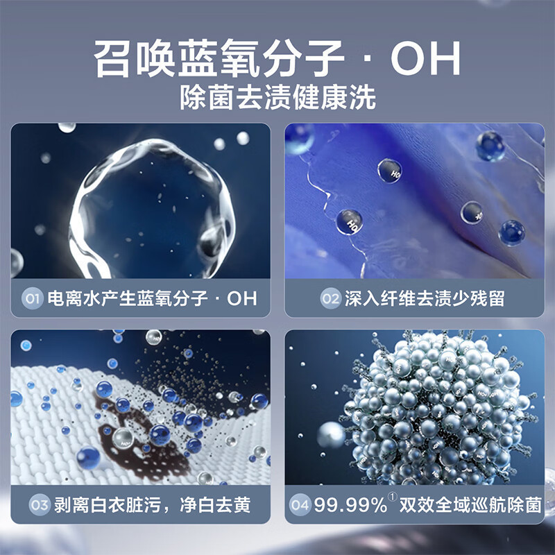 [苏宁自营]小天鹅滚筒洗衣机全自动小蓝鲸洗烘一体超薄全嵌机身本色蓝氧特渍净水魔方TD100V88PLUS以旧换新国家补贴
