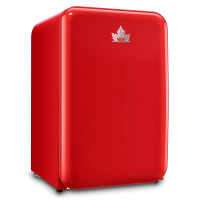 HCK哈士奇 BC-130RDC复古冷冻红小冰箱单门型家用冷藏冻饮料酒冰柜