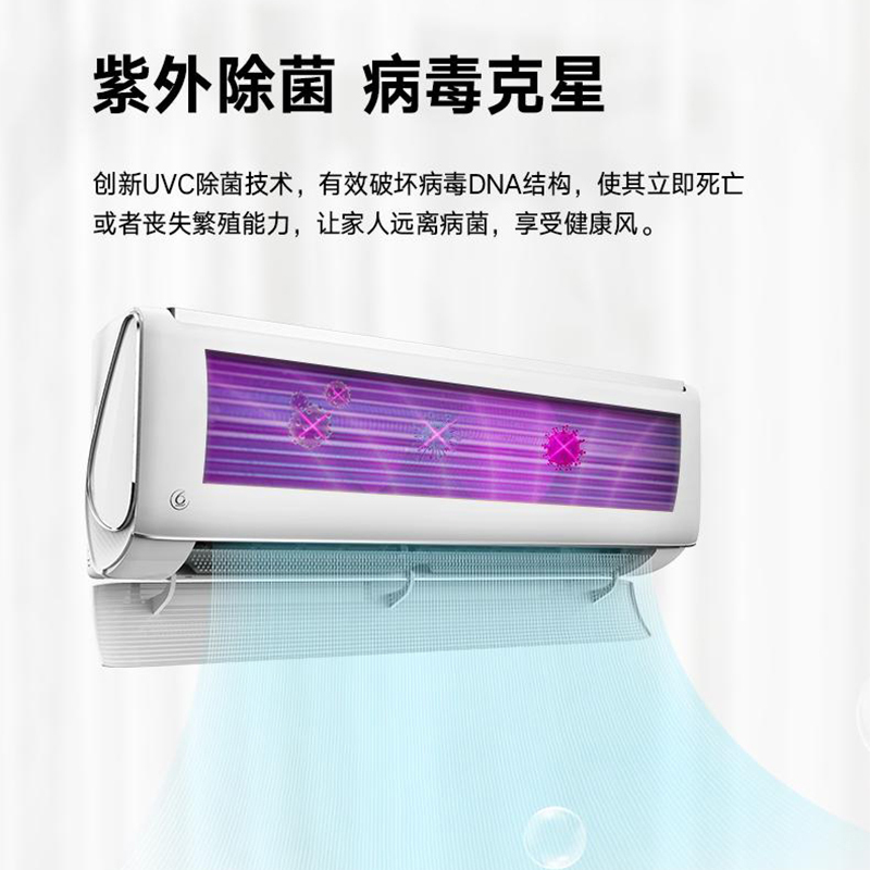 惠而浦(Whirlpool) 1.5匹 变频 新1级 4D净化 舒适柔风 1.5P冷暖 挂机空调ISH-35FN1MD高清大图