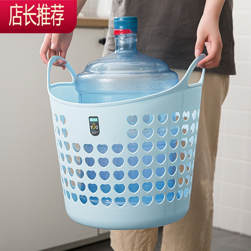家用中大号脏衣篮衣物杂物收纳筐北欧风格塑料篮洗衣篮篓小清新JING PING收纳篮