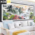 三维工匠5d钻石画富春山居图大幅贴钻十字绣钻石绣2019新款客厅风景山水画 【满钻】150*60CM【钻加量30%】