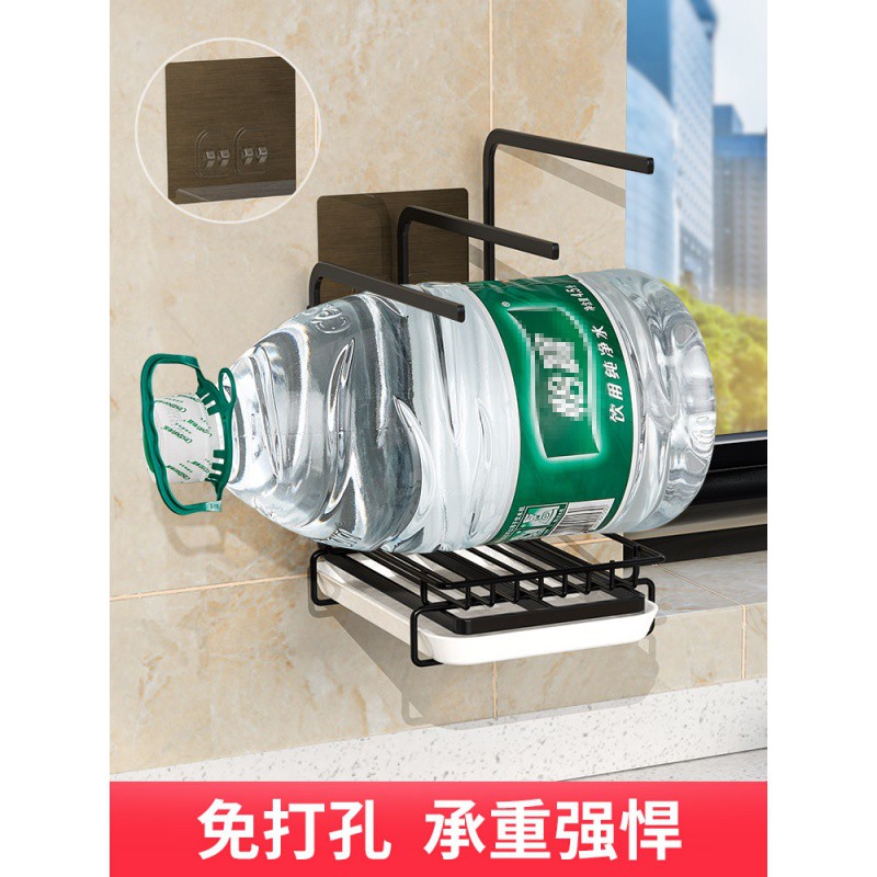 台面晾抹布架厨房收纳架毛巾洗碗布沥水架免打孔水龙头置物收纳层架 三维工匠高清大图