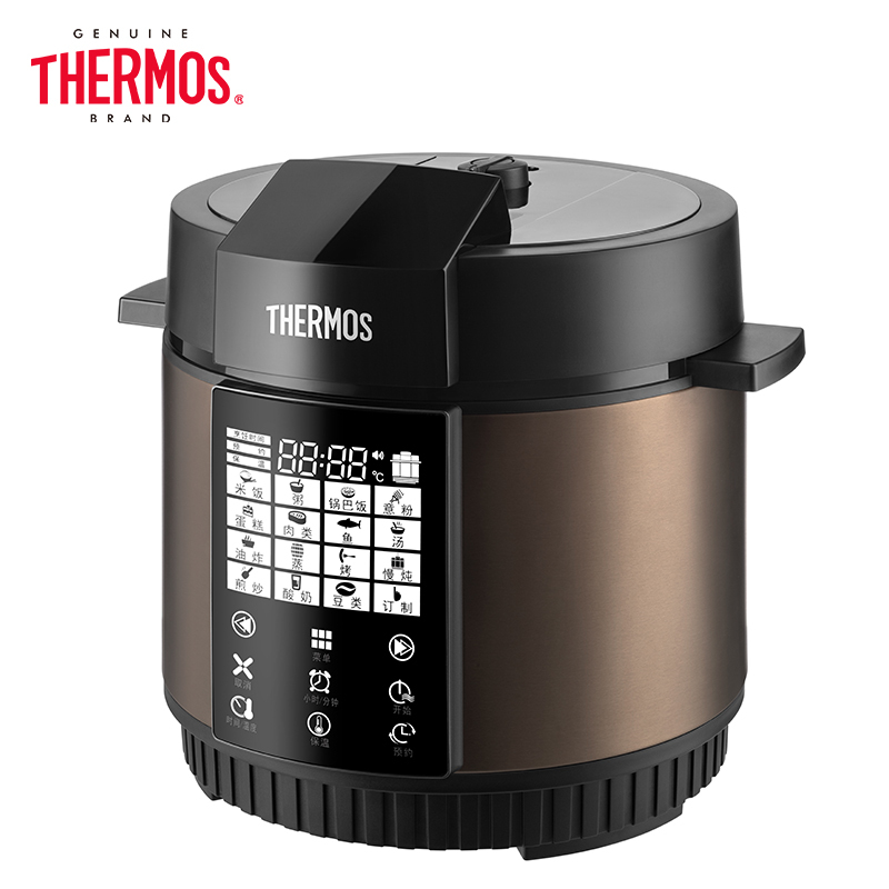 膳魔师（THERMOS）电压力锅6L智能按键触屏控压多功能高压加热电饭锅5-8人
