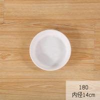 白色加深加厚款18cm三个装 花盆托盘塑料加厚花盘底盘垫深接水大号垫底花托圆形树脂底托底座