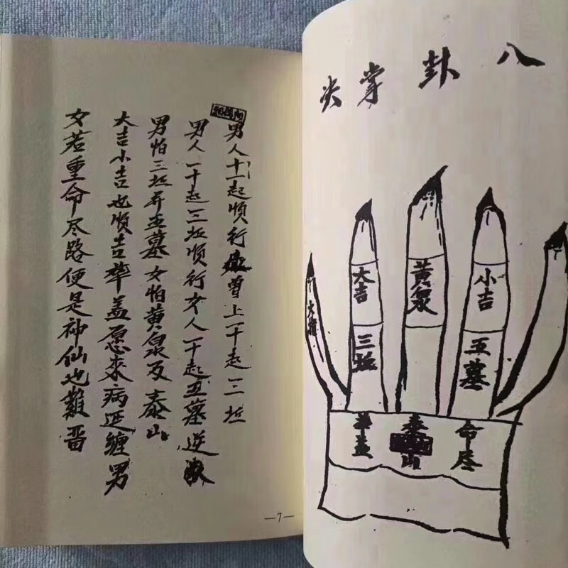 算卦神书 手掌巨诀八卦 袁天罡退步妙诀占失物占求财