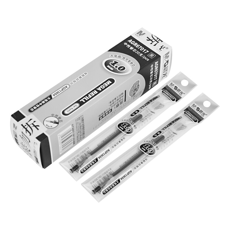 晨光(M&G)拔盖替芯大笔画AGR67017黑1.0高清大图