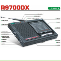 德生收音机R-9700DX 铁灰色 全波段老年人便携式复古老式二次变频新款台式立体声半导体操作简单指针式短波抗干扰广播