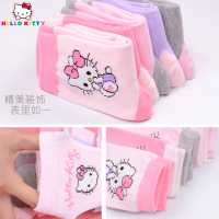 HelloKitty儿童袜子女童秋冬款棉袜中大童透气小孩学生袜宝宝中筒袜