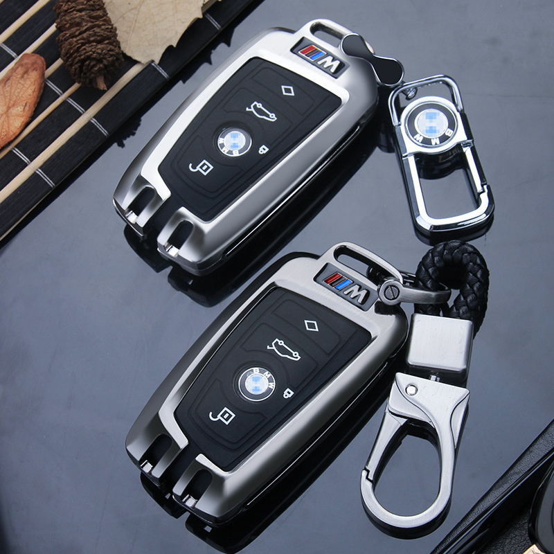 宝马智能5系GT 3系318li 640i X3X4 320li汽车钥匙包壳套包扣 不带硅胶)传奇黑-三代便携绳款