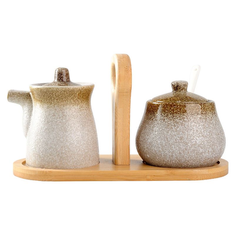 鱼图调料壶创意日式调味罐套装酱油壶醋瓶家用厨房用品佐料油盐组合