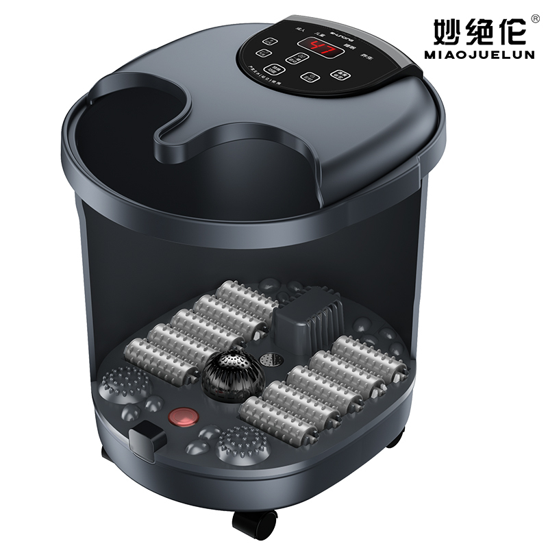 妙绝伦足浴盆泡脚桶加热家用小型按摩恒温足疗洗脚盆