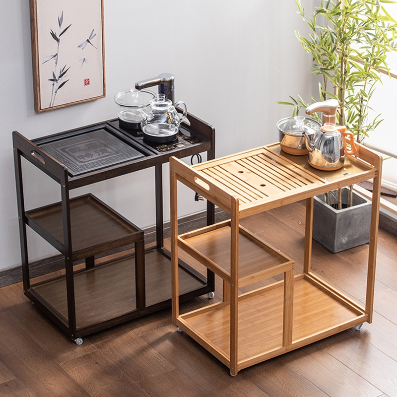 阿斯卡利移动茶台简约现代小茶桌家用茶具套装一体中式客厅小型茶几