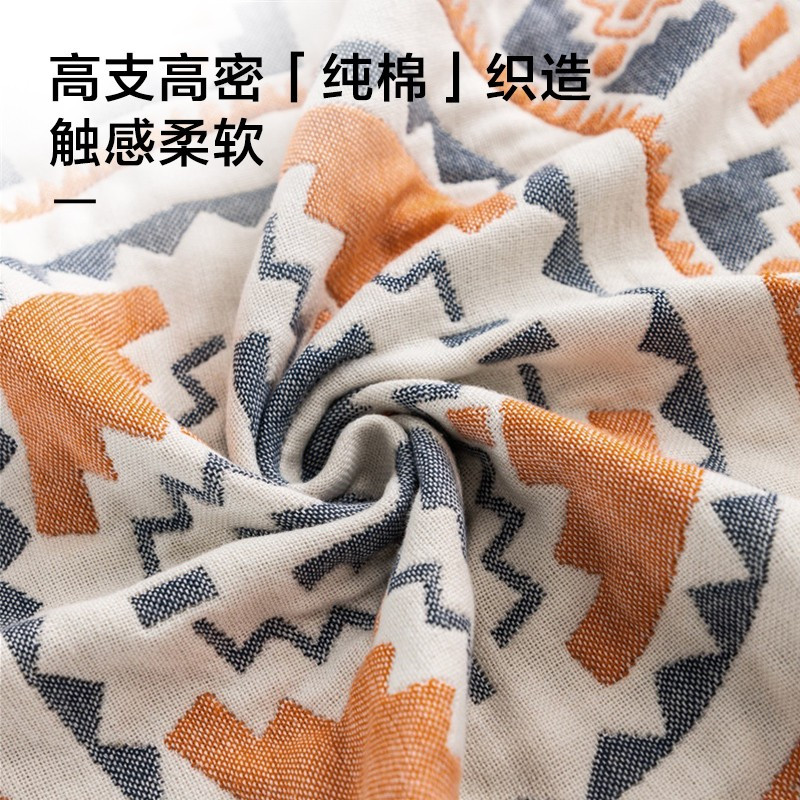 梦特娇纯棉纱布枕巾加大加厚北欧简约全棉家用情侣一对装夏季单人枕头巾