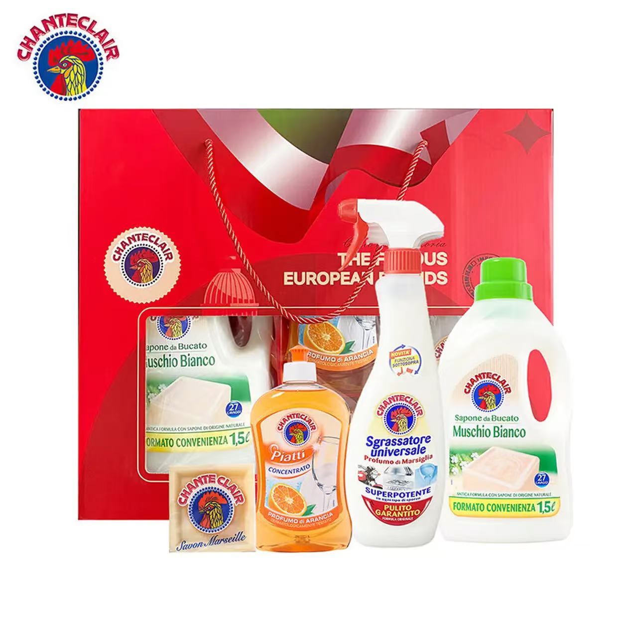 大公鸡管家(CHANTECLAIR) 衣物清洁洗护用品多功能清洁剂洗洁精洗衣皂洗衣液四件套