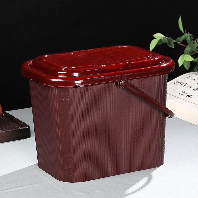 百鸿 茶桶功夫茶具配件塑料茶水桶茶渣桶废水桶茶叶垃圾桶茶具桶排水管方形