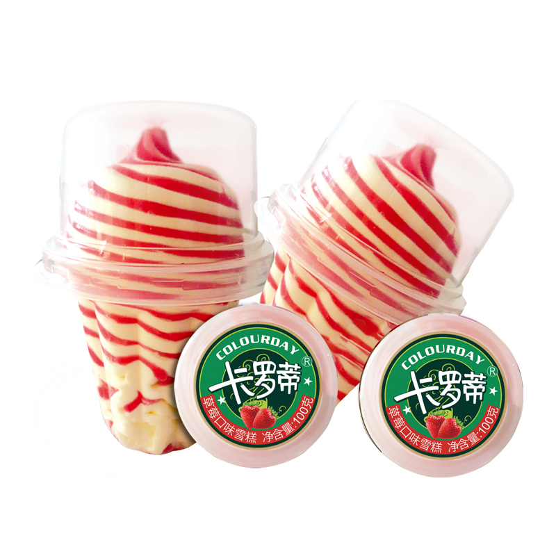 天冰卡罗蒂蓝莓草莓杯冰激凌100g
