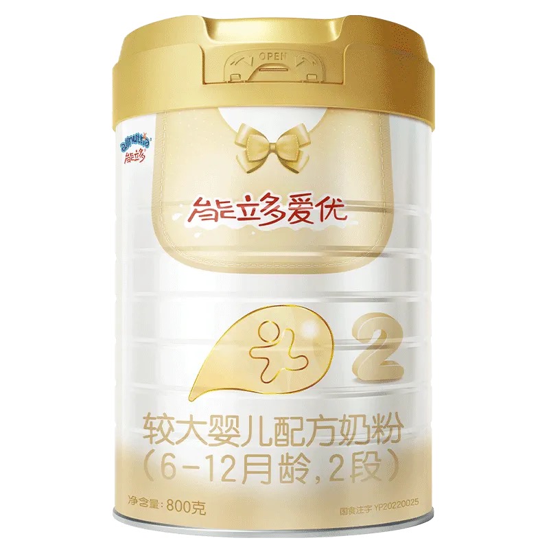 澳优爱优奶粉2段800克