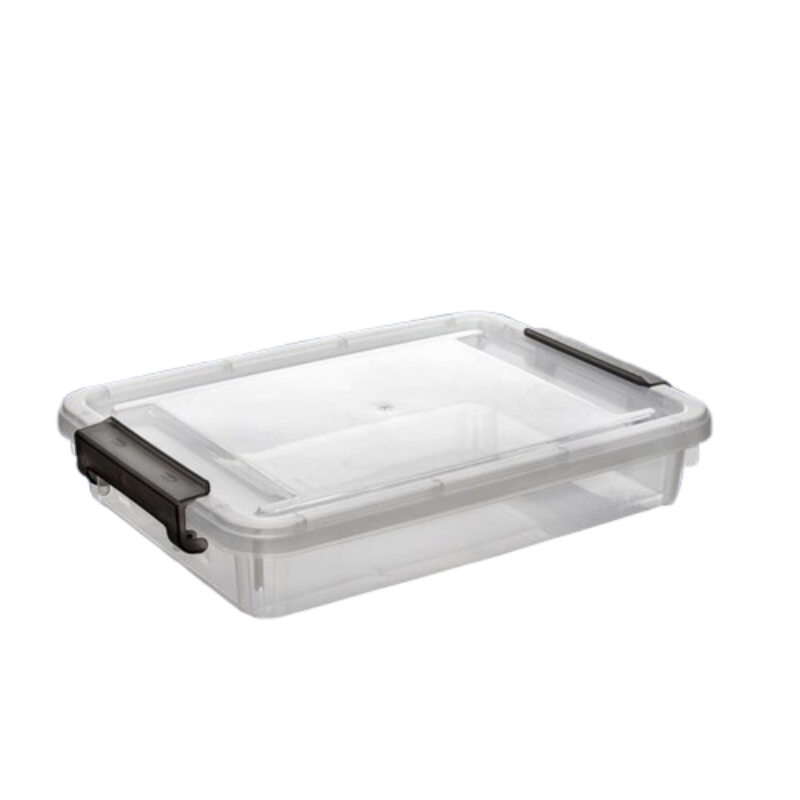 禧天龙(Citylong) X-6313围典收纳箱2个装塑料透明有盖收纳箱子食品玩具收纳盒白色320*230*73mm高清大图