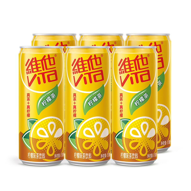 维他 (Vita) 柠檬茶 310ml*6罐 柠檬茶饮料(新老包装交替发货)