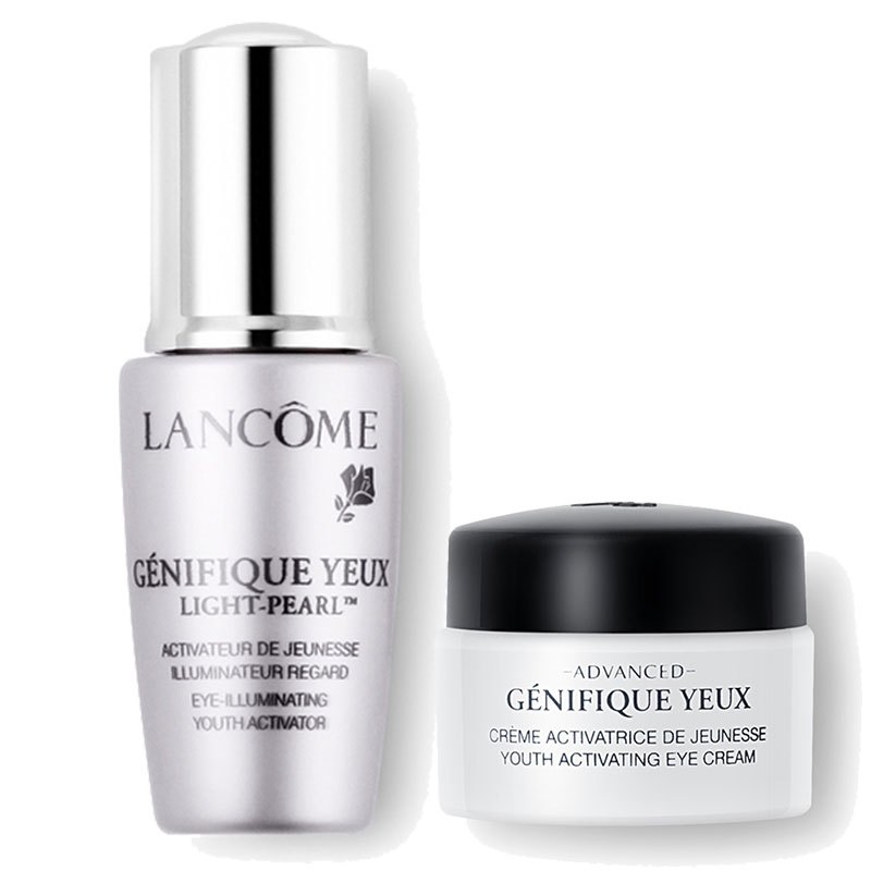 兰蔻（lancome）小黑瓶肌底液女士化妆品套装护肤小样小样2件套(眼霜+眼部精华)
