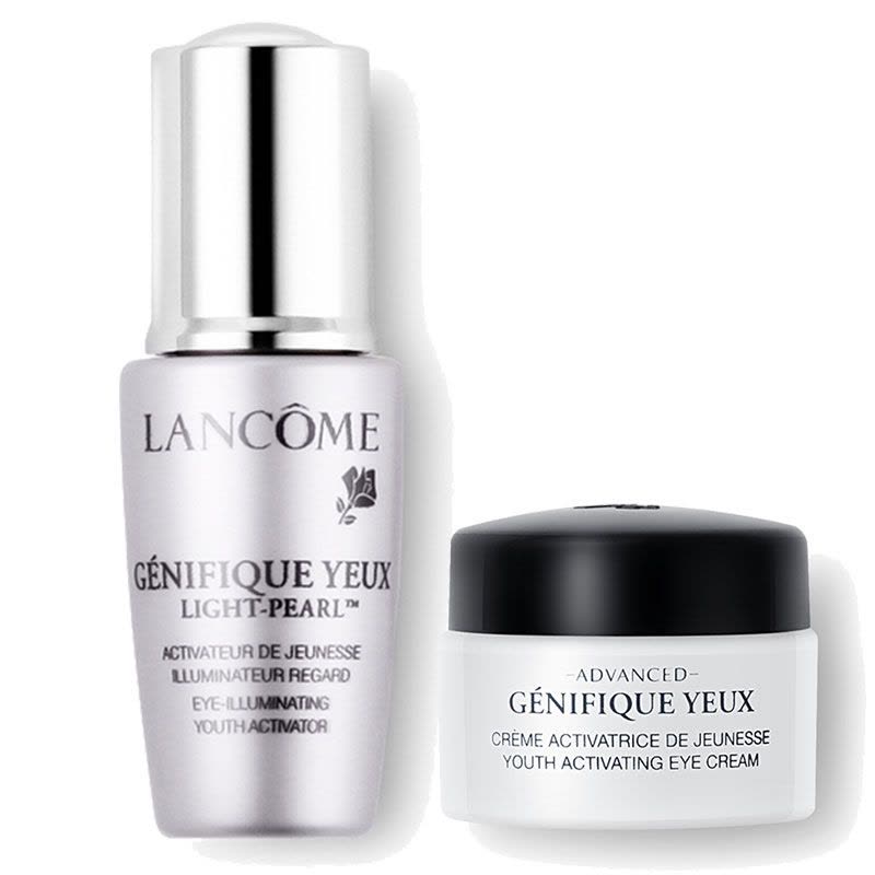兰蔻（lancome）小黑瓶肌底液女士化妆品套装护肤小样小样2件套(眼霜+眼部精华)图片