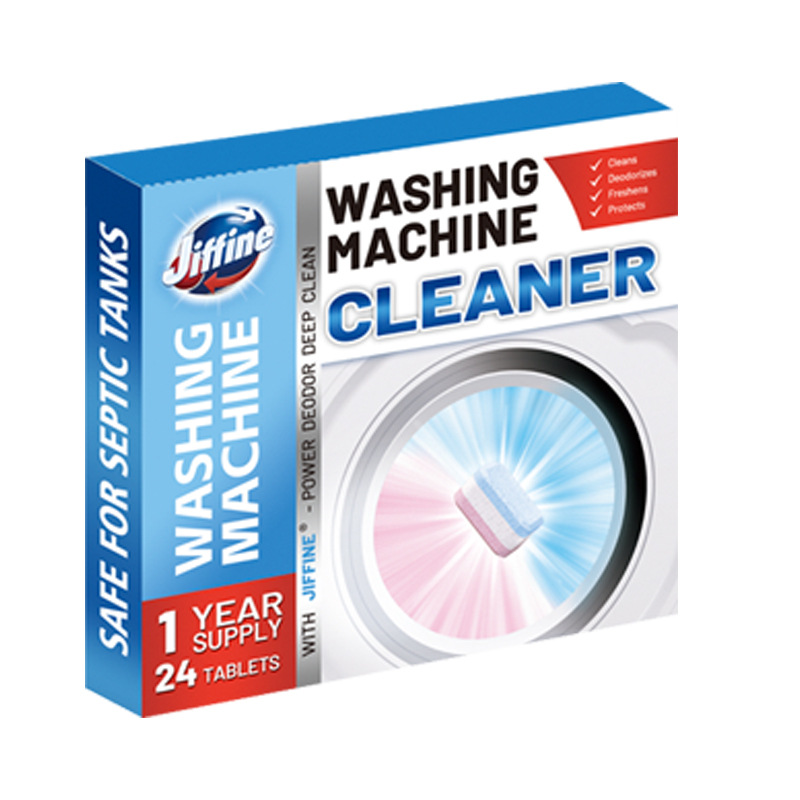 北美跨境 JIFFINE 洗衣机槽15g*24/盒霉垢净泡腾片泡泡球丸清洗剂 滚筒波轮全自动洗衣机槽洗涤剂除垢清洁片高清大图