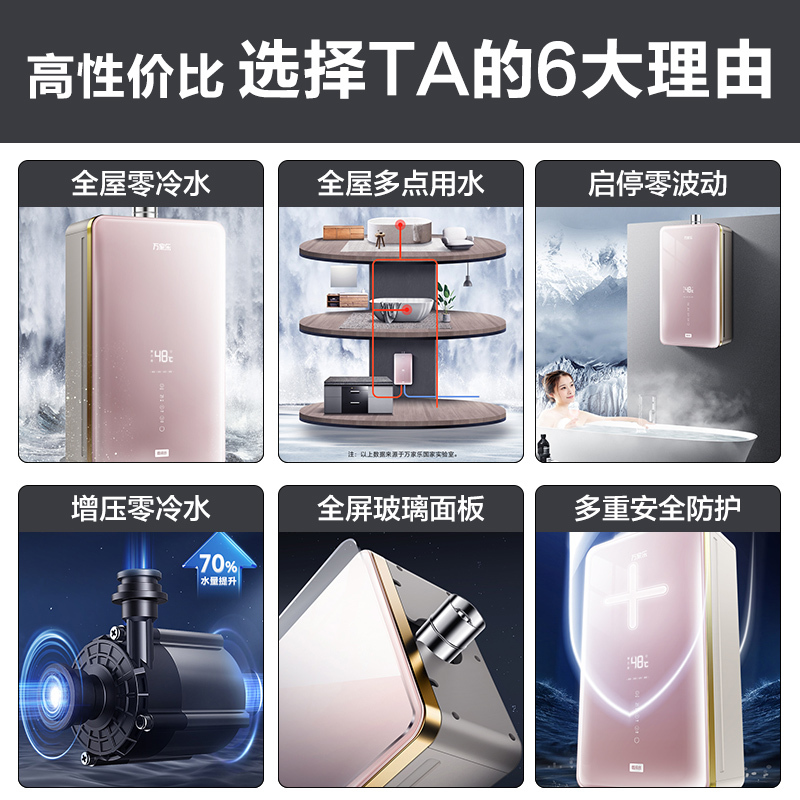 万家乐 18升零冷水热水器燃气热水器燃热 增压水动力三大巡航模式全景玻璃面板智能防冻 热水器天然气JSQ34-18S11