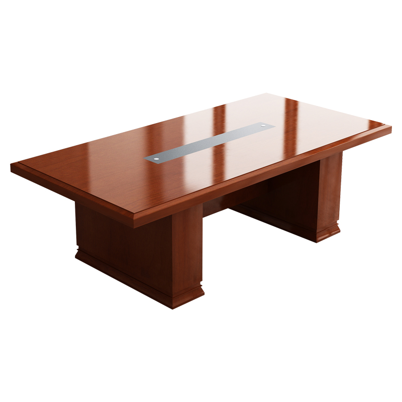 臻远 油漆木皮会议台桌小会议室洽谈桌员工培训桌2.4m ZY-HYZ-06 2400*1200*760mm (单位:张