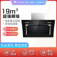 小霸王DS9021侧吸式自动清洗抽油烟机吸油烟机 近吸式脱排 大吸力双电机免拆洗触控式18立方米 全国联保