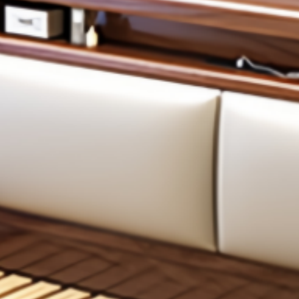 乐琪艺实木床1.5m张高清大图