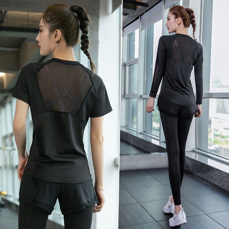 瑜伽服运动健身服套装女显瘦弹力速干网红时尚跑步运动套装女