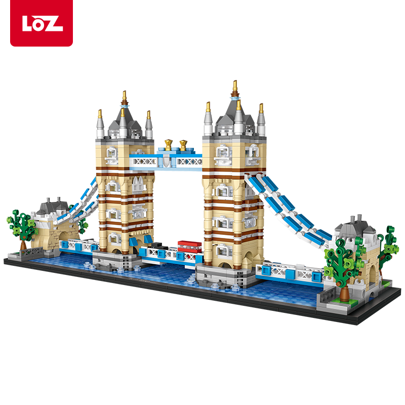 LOZ/俐智迷你伦敦塔桥小颗粒建筑景点积木拼插拼装成人立体玩具1026